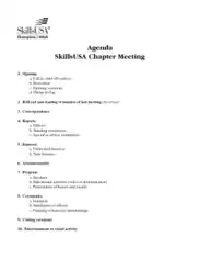 Sample Meeting Agenda Format