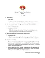 Free Download PDF Books, Sample Project Team Meeting Agenda