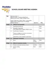 Free Download PDF Books, School Board Meeting Agenda