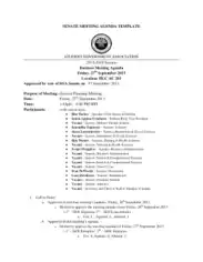 Senate Meeting Agenda