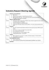 Statutory Meeting Request Agenda Format