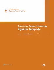 Free Download PDF Books, Success Team Meeting Agenda