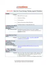Free Download PDF Books, Team Strategy Meeting Agenda Worksheet