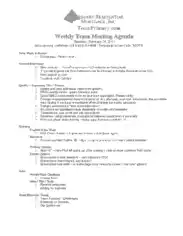 Free Download PDF Books, Weekly Sales Team Meating Agenda