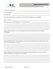 Budget Request Form Example Template