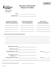 Budget Transfer Request Form Template