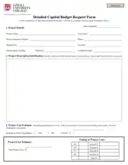 Capital Budget Request Form Template