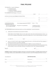Insurance Claim Release Form Template