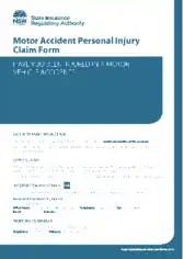 Free Download PDF Books, Motor Accident Personal Injury Claim Form Template