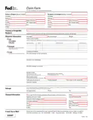 Printable Fedex Claim Form Template
