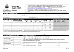Free Download PDF Books, Staff Overtime Claim Form Template