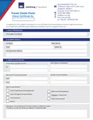 Travel Services Claim Form Template