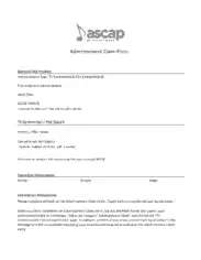 Free Download PDF Books, Tv Advertisement Claim Form Template