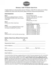 Free Download PDF Books, Tv Rebate Claim Form Template