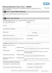 Deferred Benefits Claim Form Template
