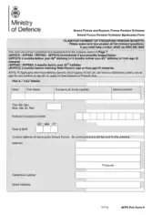 Preserved Pension Service Claim Form Template