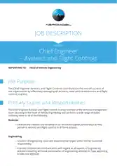 Free Download PDF Books, Aircraft Chief Engineer Job Description Template