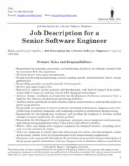 Senior Computer Engineer Job Description Template