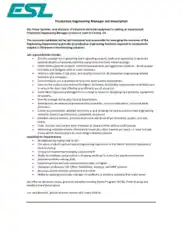 Production Engineering Manager Job Description Template