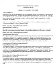 Free Download PDF Books, Sample Engineer Manager Licensed Job Description Template