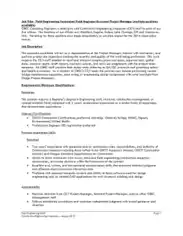 Free Download PDF Books, Field Engineer Technician Job Description Template