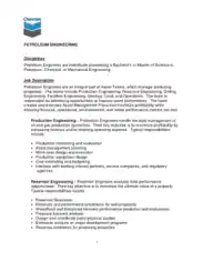 Free Download PDF Books, Petroleum Engineer Job Description Template