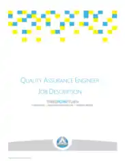 Quality Assurance Engineer Job Description Template