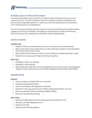 Junior Software Engineer Job Description Template