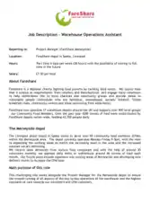 Warehouse Operations Associate Job Description Template