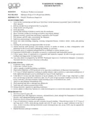 Free Download PDF Books, Warehouse Supervisor Worker Job Description Template