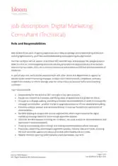 Free Download PDF Books, Digital Marketing Consultant Job Description Template