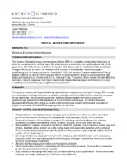 Free Download PDF Books, Digital Marketing Specialists Job Description Template