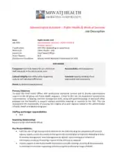 Free Download PDF Books, Medical Service Administrative Assistant Job Description