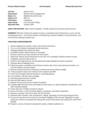 Medical Records Center Clerk Job Description