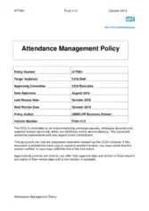 HR Patner Attendance Management Policy Template