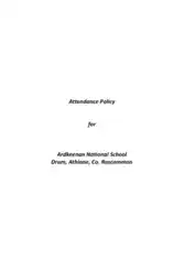 National School Attendance Policy Template