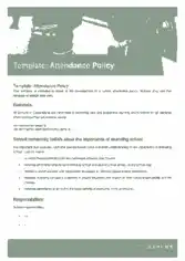 Free Download PDF Books, School Development Attendance Policy Template