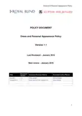 Free Download PDF Books, Dress and Personal Appearance Policy Template