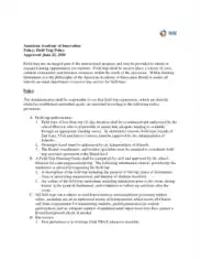 Basic Field Trip Policy Template