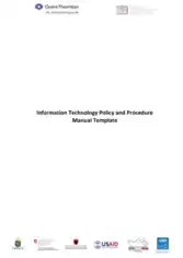 Sample Information Technology Policy Template