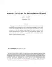 Monetary Policy and the Redistribution Channel Template
