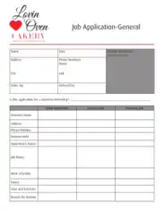 Free Download PDF Books, Basic Generic Job Application Template