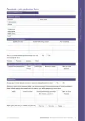 Blank Job Application for Student Template