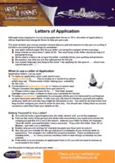 Job Application Letter Format Template