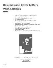 Free Download PDF Books, Resume Sample for Job Application Template
