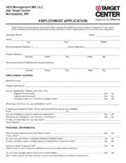 Target Printable Job Application form Template
