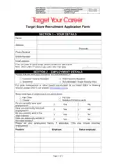 Target Retail Store Job Application Template