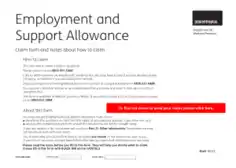 Free Download PDF Books, Employment and Support Allowance Application Form Template