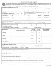 Employment Application Example Pdf Template