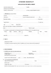 Free Download PDF Books, Generic Job Application for Employment In Pdf Template